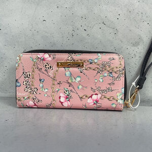 Betsy Johnson Pink Wallet with Strap - Good Condition